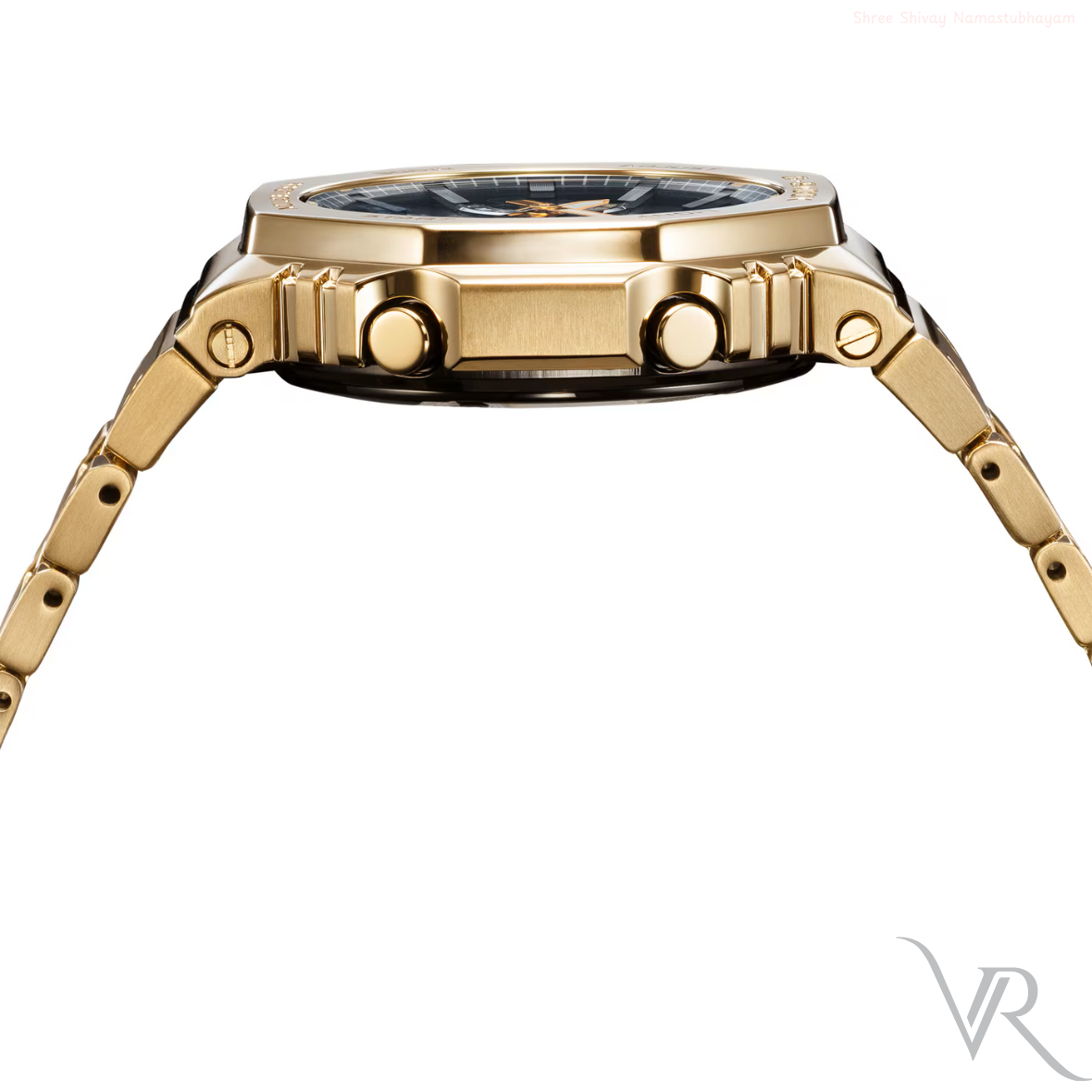 CA-21115720 AK Golden Black Dial Watch.