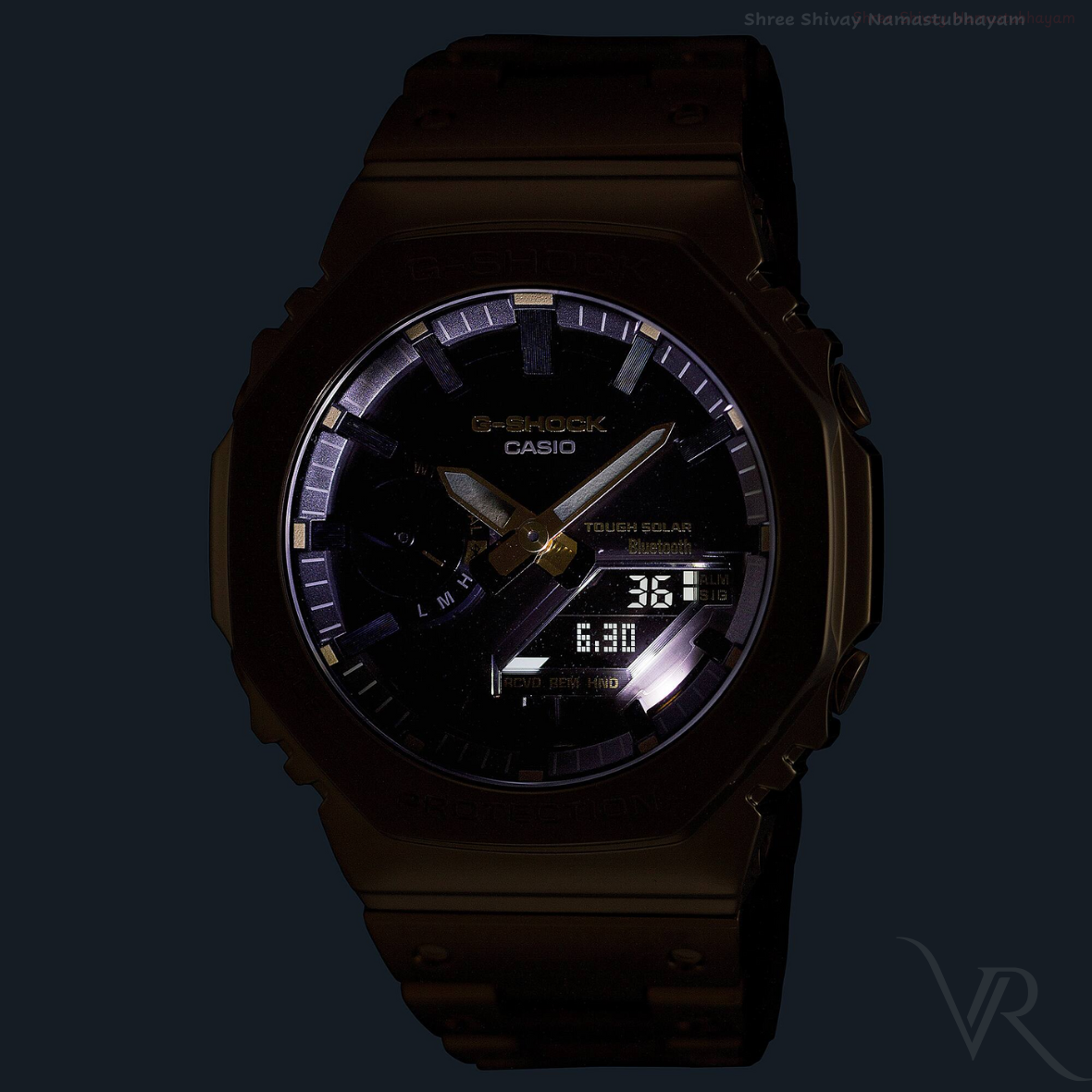 CA-21115720 AK Golden Black Dial Watch.