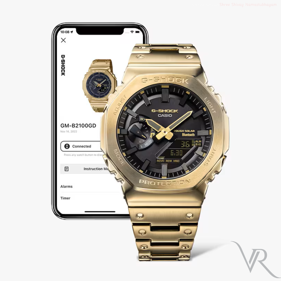 CA-21115720 AK Golden Black Dial Watch.